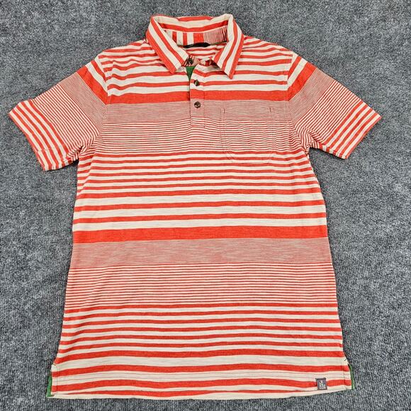 The North Face Mens Shirt Size Medium Red White Stripes Polo Golf - Picture 1 of 11